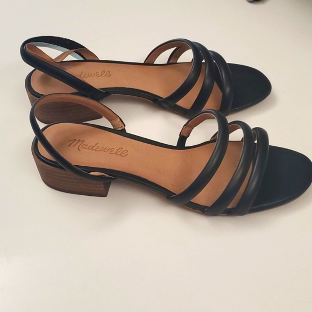 Madewell leather low block heel sandals - Picture 5 of 7